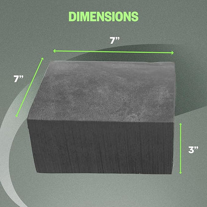 XCEL Floral Foam Blocks - Reusable, Weather Resistant Foam - Perfect for Fresh & Artificial Flower Arrangements, Crafts, Planter Boxes, Home Decor & More - 4-Pk, Gray (7” x 7” x 3”)