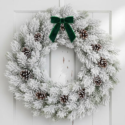 30 Pcs Velvet Ribbon Bows 3.5" x 3.5" Pre Tied Christmas Velvet Bows with Twist Tie for Gift Packaging Christmas Tree Wreaths Door Windows Wedding Party Decoration(Forest Green)
