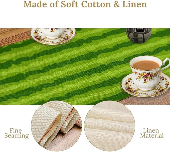 Watermelon Table Runner,Summer Fruit Tropical Birthday Party Decoration Dining Room Home Kitchen Table Decor 13 x 36Inches