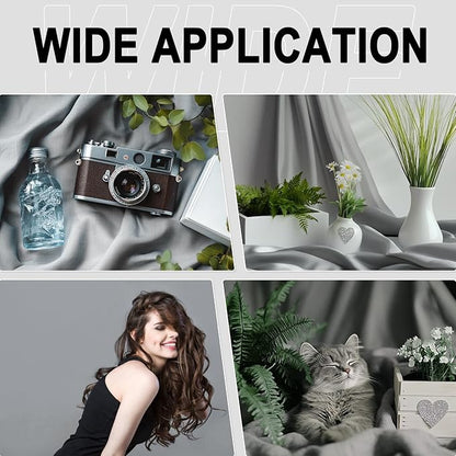 GFCC Grey Backdrop - 5FTX7FT Grey Photo Backdrop for Photoshoot Background for Photography Screen Video Recording Picture Background