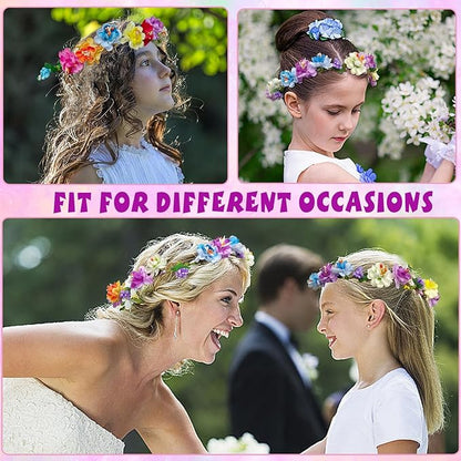 WUBOMJIO Make Your Own Flower Crown Crafting Kit(Mini Plum Blossom Theme)| 130+Piece Set for Endless Creativity | Gift for Creative Girls/Teen/Women