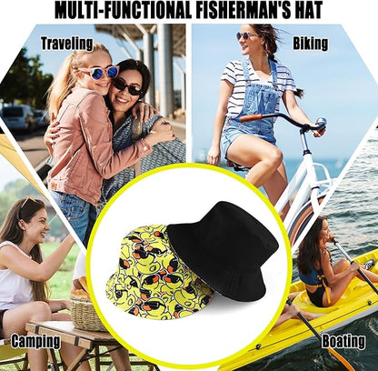 Sun Hat for Women Bucket Hat Cotton Reversible Summer Travel Beach Fishing Cap