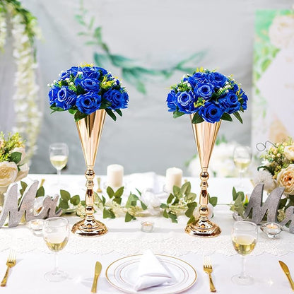 Flower Centerpieces for Wedding Tables: Wedding Table Decorations Royal Blue Flower Balls Centerpieces for Engagement Cerebration Party Center Pieces 10 Packs