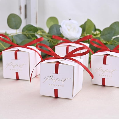 Double Face Red Satin Ribbon 1/4 inch X 50 Yards Polyester Red Ribbon for Gift Wrapping Very Suitable for Weddings Party Hair Bow Invitation Decorations and More