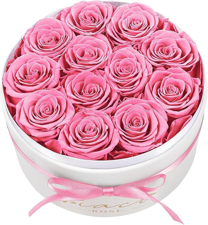 FIACO Gifts for Women Preserved Flowers in a Box-12 Forever Real Rose Flowers for Delivery Prime Birthday Gifts for Mom Grandma Wife Girlfriend Sister Fresh Flowers Eternal Rose