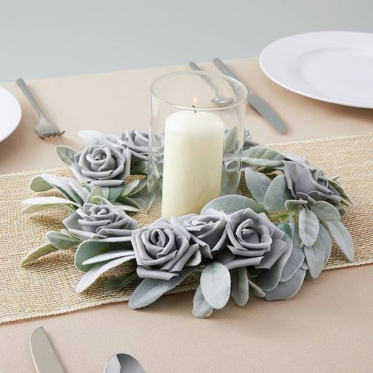 Bright Creations Artificial Flowers Foam Roses - 100-Pack, 3-Inch Grey Polyethylene Flower Heads - Bulk Grey Stemless Roses for DIY Crafts & Centerpieces