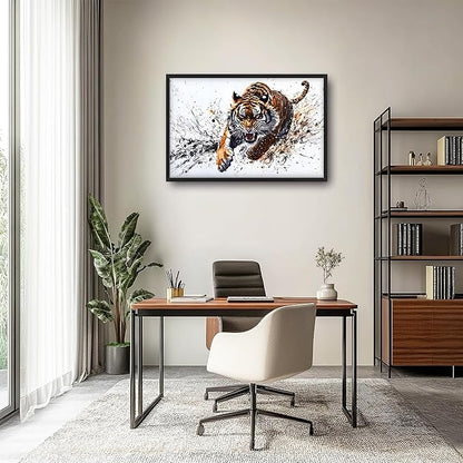 Tiger Large Decor Wall Art Framed Pictures for Living Room, Animal Oversized Canvas Print Painting Modern Extra Large Framed Artwork for Bedroom Office Home Decor 36"x24"