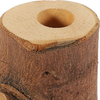 Vintage Wooden Flower Vase for Wedding Table Centerpiece Rustic Decorative Desktop Vase for Floral Arrangement and Hydroponics Wear-Resistant Wood Home Decor Accent Random Style