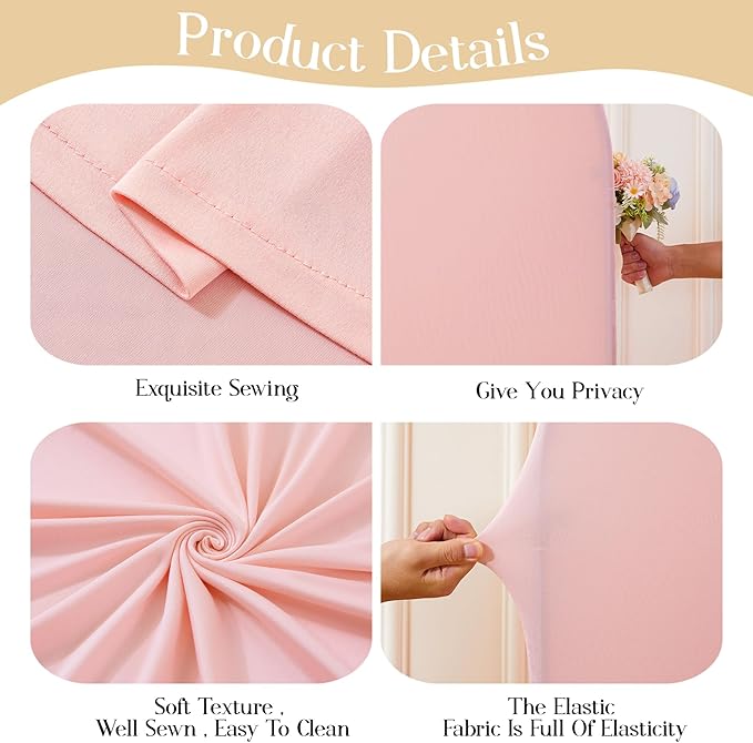Pink Arch Backdrop Cover Set of 2 Dusty Pink Arch Cover 7.2 and 6ft Wedding Arch Cover Stretchy Backdrop Bridal Baby Shower Birthday Party Arches Stand Covers Spandex