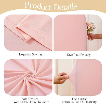 Pink Arch Backdrop Cover Set of 2 Dusty Pink Arch Cover 7.2 and 6ft Wedding Arch Cover Stretchy Backdrop Bridal Baby Shower Birthday Party Arches Stand Covers Spandex