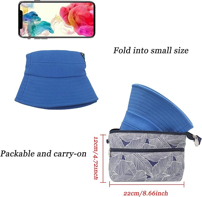 ZLYC Unisex Fashion Embroidered Bucket Hat Summer Fisherman Cap for Men Women