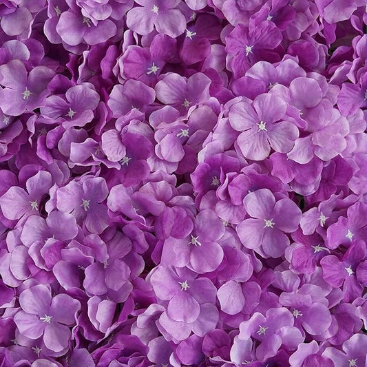 Efavormart 4 PCS Purple Silk Hydrangea Flower Mat Wall Wedding Event Decor for DIY Centerpiece Arrangement Party Decorations