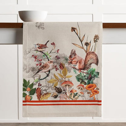Maison d' Hermine Table Runner 100% Cotton Single Layer Table Runners 72 inches Long for Thanksgiving Christmas Decorations Home Kitchen Dining Party Wedding (Recolte, 14.5" x 72")