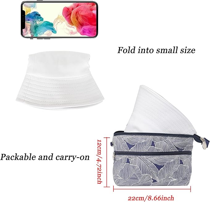 ZLYC Unisex Fashion Embroidered Bucket Hat Summer Fisherman Cap for Men Women