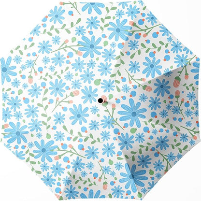 Small Compact Travel Automatic Folding Umbrella for Women, Portable Lightweight, Rain, Wind, UV Sun Shade