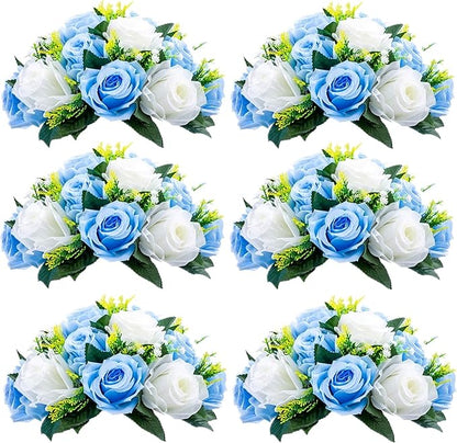Sziqiqi Artificial Flowers Silk Rose Flowers for Wedding Centerpiece Party Birthday Anniversary Floral Arrangement Decorations