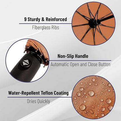 Mr. Pen- Windproof Travel Umbrella, Automatic Umbrellas for Rain, Compact