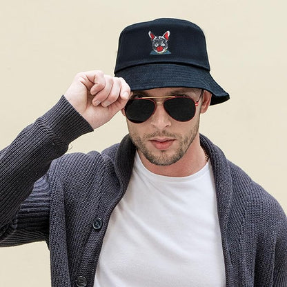 ZLYC Unisex Fashion Embroidered Bucket Hat Summer Fisherman Cap for Men Women