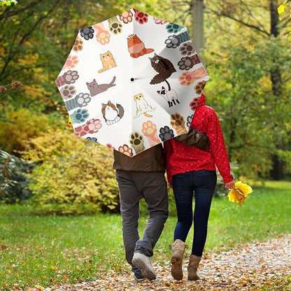 Small Compact Travel Automatic Folding Umbrella for Women, Portable Lightweight, Rain, Wind, UV Sun Shade