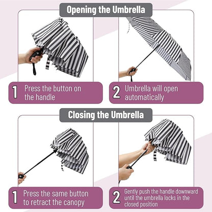 Mr. Pen- Windproof Travel Umbrella, Automatic Umbrellas for Rain, Compact