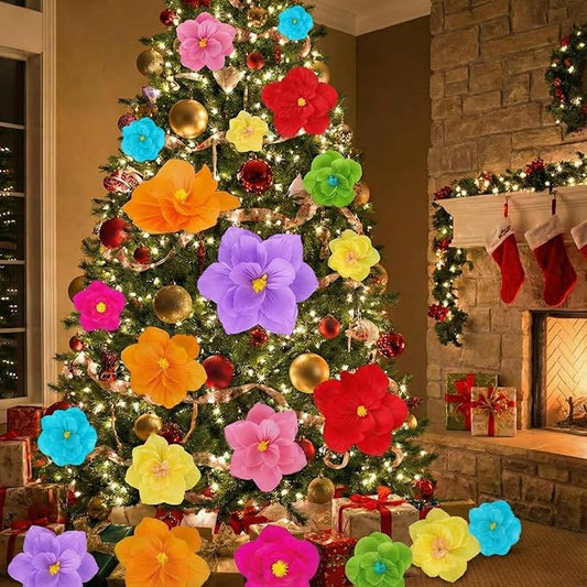 Giant Paper Flowers Artificial Large Paper Flower Decoration for Handcrafted Wall Backdrop Christmas Mexican Wedding Graduation Bridal Shower Birthday Party Supplies(Mexican Fiesta,12 Pcs)
