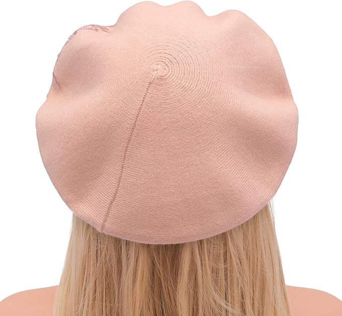Winter Women French Beret Hat Kaschmir Solid Color Knitted Berets