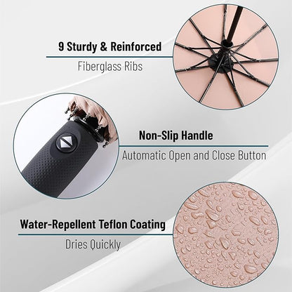 Mr. Pen- Windproof Travel Umbrella, Automatic Umbrellas for Rain, Compact