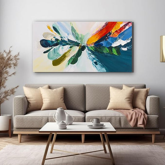 Canvas Wall Art Decor Wall Art Pictures For Living Room Blue White Wall Art Decor Canvas Abstract Art Colorful Abstract Wall Art Prints Art Work For Bedroom Office Kitchen Home Wall Decor 20" x 40"