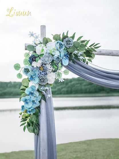Wedding Arch Flowers, Artificial Flowers for Decoration, Large Flower Swag for Boho Styles Wedding Ceremony Floral Decor - Pack of 2