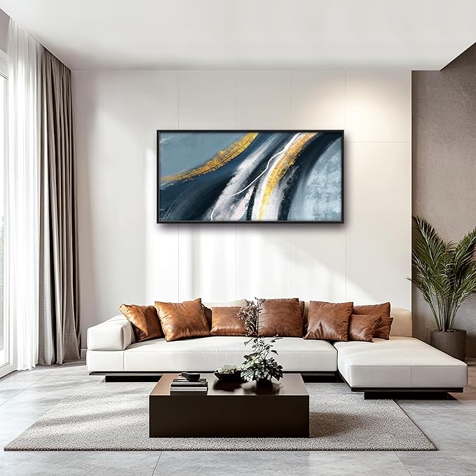 Abstract Large Wall Art Framed Wall Decor for Living Room Abstract Pictures Oversized Canvas Print Painting Modern Extra Large Artwork for Bedroom Office Home Decor 60"x30"