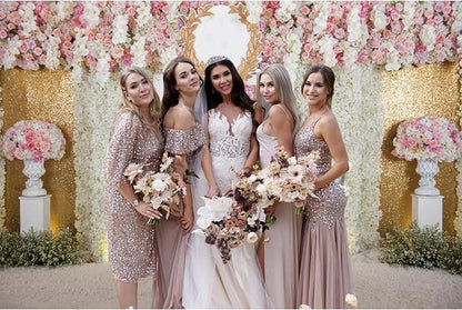 6x4ft Pink Flower Wall Photography Backdrop Proposal Ceremony Wedding Floral Photography Background Women Girl Birthday Party Bridal Shower Decor Banner Photo Booth Props