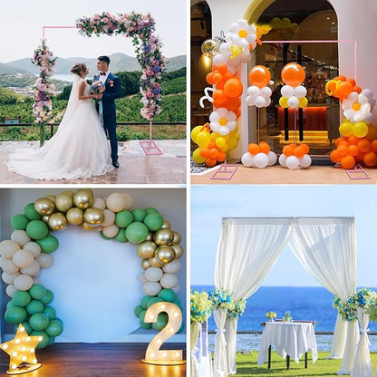 6.6FT Pink Metal Wedding Arches for Ceremony Square Balloon Arch Stand Rectangular Backdrop Stand for Anniversary Birthday Party Bridal Shower Home Indoor Outdoor Decoration
