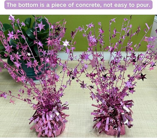 ALISSAR 4-Pack Glitter Pink Star Centerpieces-Table Decorations for Home Decor Birthday Wedding Anniversary Decor (Pink)
