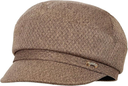 Women Retro Classic Visor Newsboy Cabbie Cap Beret Hats with Flower Buckle for Woman Ladies