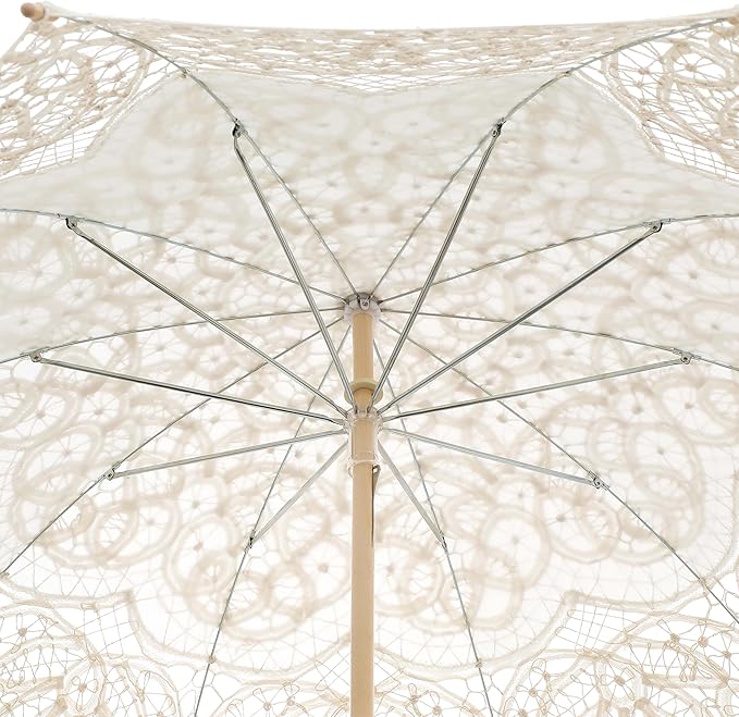 BABEYOND Lace Umbrella Parasol Vintage Wedding Bridal Umbrella for Decoration Photo Lady Costume Tea Party