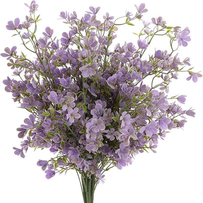 Grand Verde 29” Forget-Me-Not Artificial Flowers Faux Bouquet Long Stems for Tall Vase, DIY Crafts Home Decoration, Bulk 5pcs (Purple)