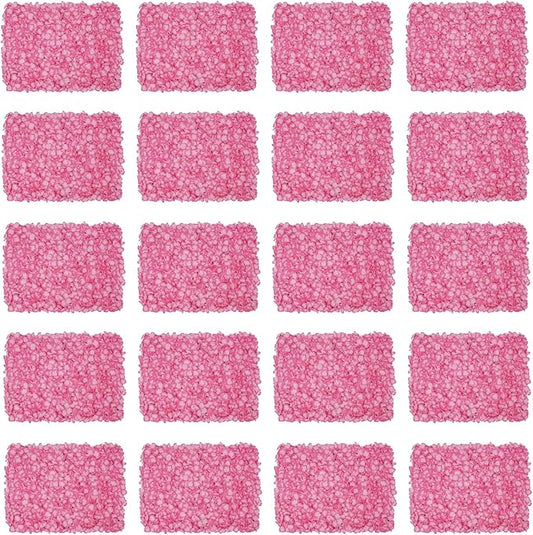 LOYALHEARTDY 20 PCS Artificial Flower Wall Panel 24" x 16" Faux Flowers Wall Decoration Pink Hydrangea Flower Panels Wall for Home Party Wedding Christmas Festival Photo Backgdrop Decor
