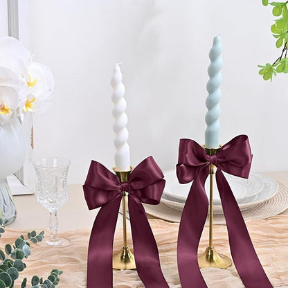 Double Face Wine Red Satin Ribbon 1-1/2 inch X 50 Yards Polyester Wine Red Ribbon for Gift Wrapping Very Suitable for Weddings Party Hair Bow Invitation Decorations and More