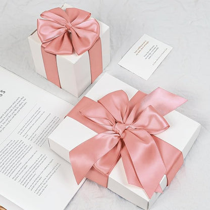 Rose Gold Satin Ribbon, Double Faced 2 Inch X 25 Yards Rose Gold Ribbon, Premium Satin Ribbon for Gift Wrapping, Crafts, Hair Bow Making, Sewing, Flower Bouquet, Wedding Party Decor