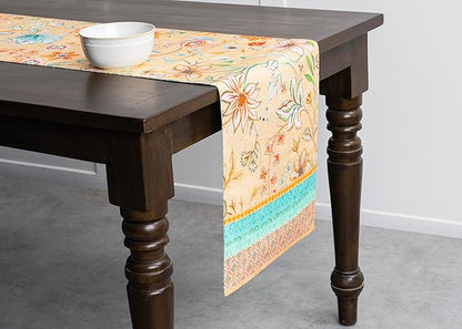 Maison d' Hermine Table Runner 100% Cotton Double Layer Table Runners 72 inches Long Decorative for Home Kitchen Dining Party Wedding Bridal Shower Spring Summer (Luxury Loft – Peach, 14.50" x 72")