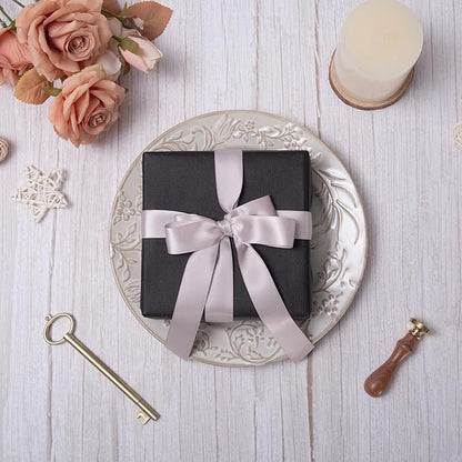 Champagne Double Face Satin Ribbon 1 Inch x 45 Yards Ivory Fabric Ribbon for Gift Wrapping, Flower Bouquets, Hair Bows Making, Wedding Decoration, Invitation Cards, Christmas (3 Rolls *15Yd)