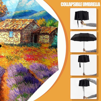 Small Compact Travel Automatic Folding Umbrella for Women, Portable Lightweight, Rain, Wind, UV Sun Shade