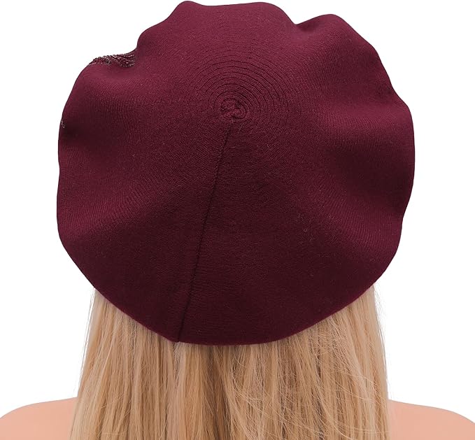 Winter Women French Beret Hat Kaschmir Solid Color Knitted Berets