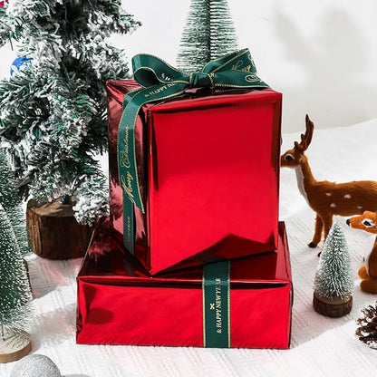 NESCCI Metallic Wrapping Paper, Solid Color Paper-3 Roll,17 Inches X 32.8 Feet Per Roll,Gift Wrapping Paper,Perfect for Wedding,Valentine's Day, Birthday,Baby Shower