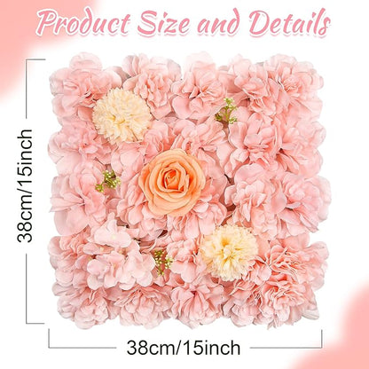 YOUMEHOME Flower Wall Backdrop Artificial Flowers - 5ftx3.74ft Flower Wall Floral Wall Panels for Wedding Backdrop - Home Party - Baby Shower Decoration