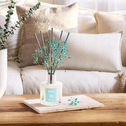 Airkeep Reed Diffuser Set,3.38 fl oz (100 ml) - Ocean Breeze Oil Diffusers with 8 Reed Sticks, Home Fragrance Reed Diffuser for Bathroom Shelf Decor