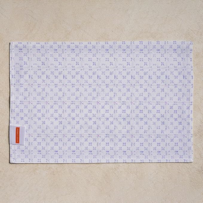 Maison d' Hermine Placemat 100% Combed Cotton Premium Cloth Placemats 13"x19" Washable Place Mats, Home, Kitchen, Dining, Cocktail Parties & Camping -Luberon (Set of 4)