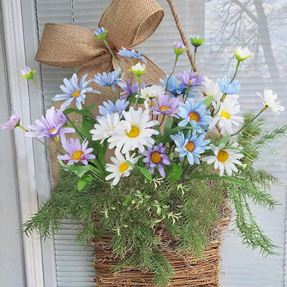 6 Pcs Artificial Daisy Flowers Outdoor Silk Flower Artificial Wildflowers for Decoration Bulk UV Resistant Faux Flowers for Vase Floral Arrangements Home Table Centerpieces Indoor Garden