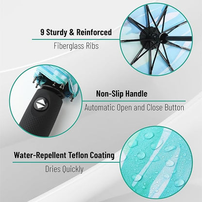 Mr. Pen- Windproof Travel Umbrella, Automatic Umbrellas for Rain, Compact