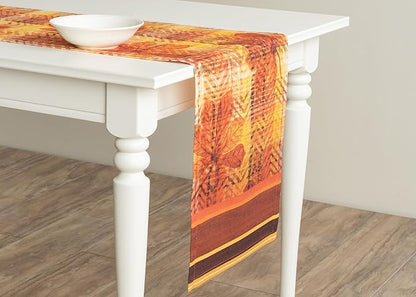 Maison d' Hermine Table Runner 100% Cotton Single Layer Table Runners 108 inches Long for Thanksgiving Christmas Decorations Home Kitchen Dining Party Wedding (Thanksgiving Tartan, 14.5" x 108")